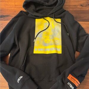 Heron Preston Black Hoodie with Logo